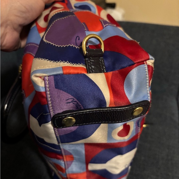 Coach Madison J0826-13232 Graphic Op Art Sabrina Resort Satchel in EUC - Picture 5 of 15